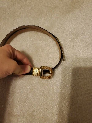 Cinto curtidor feminino vintage tamanho grande couro preto - Imagem 1 de 4