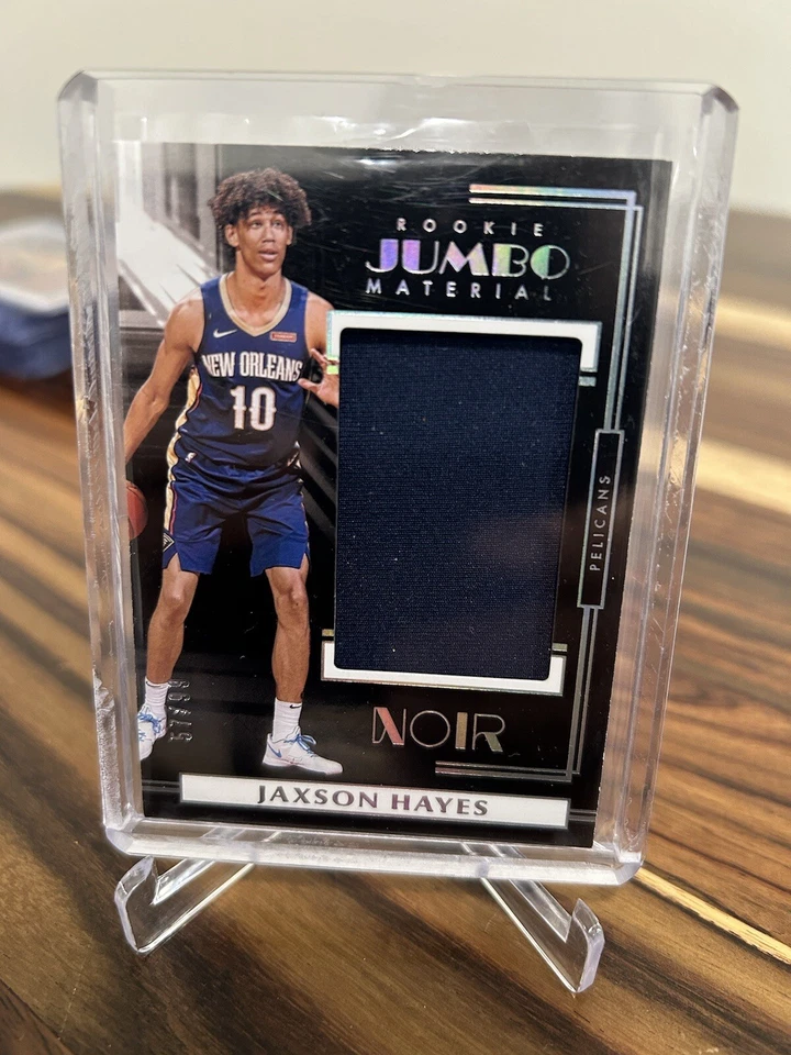 2019 Panini Noir Jaxson Hayes Rookie player worn Jumbo Material 57/99 - Image 1 of 2