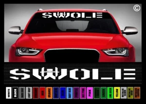 Calcomanía de 40" Swole #1 Culturismo Mancuerna Gimnasio Rata Coche Pegatina Parabrisas Banner - Imagen 1 de 1
