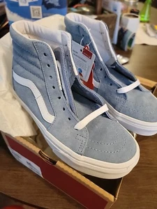 Vans Sk8-Hi Pig Suede Blue White Men’s 4 or womens 5.5 VN0A7Q5NBD21 BNIB NEW - Picture 1 of 9