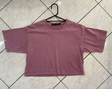Silent theory womens t shirt crop size 10 Pink (Wore Twice)