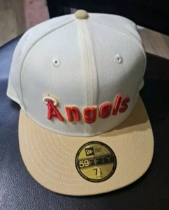 California Angels New Era Cooperstown Retro Script 59FIFTY Fitted Hat Size 7.5 - Picture 1 of 9