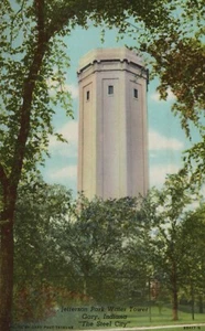 Torre de agua Jefferson Park - Gary, Indiana - RPPC sin publicar - Imagen 1 de 3