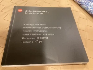 Leica summilux-SL 50mm 1.4 asph Instruction Manual In English & German - Picture 1 of 1