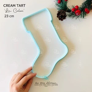 Cream Tart Stampo Calza Natale Epifania Cookie Cutter Formine Biscotti 23 Cm - Picture 1 of 1