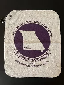 Golf Towel VTG 1982 Mission Elks State Golf Association Briar Brook Country Club - Picture 1 of 4