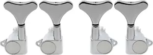Chrome Bass Guitar Machine Head Tuners 2R2L - NEW - Picture 1 of 4