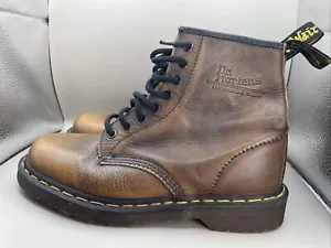 Stivali da combattimento vintage Dr Martens 1460 uomo 8 marrone Thailandia ASIA uscita CK E 06 - Foto 1 di 9