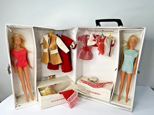 Valigetta baule porta bambole Barbie vintage 1968 con cassetti accessori - Foto 1 di 20