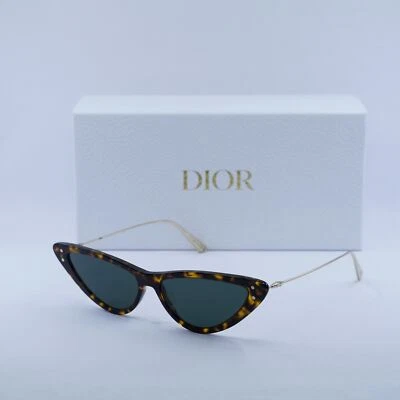 New DIOR MISSDIOR B4U 22C0 Dark Havana/Green 55-14-135 Sunglasses - Image 1 of 4