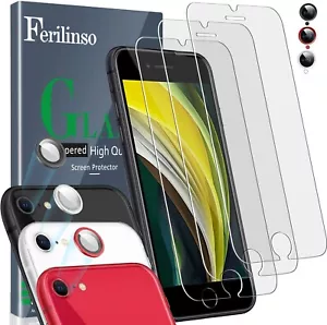 Ferilinso Confezione da 3 Proteggi Schermo in Vetro Temperato per iPhone SE 2020 (4.7'') - Foto 1 di 1