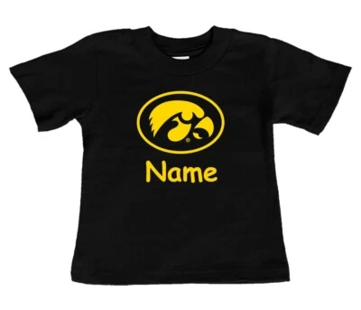 Future Tailgater Iowa Hawkeyes PERSONALIZED LOGO Baby Toddler TShirt - Image 1 of 3