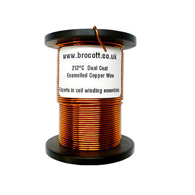 0.355mm ENAMELLED COPPER WINDING WIRE, MAGNET WIRE, COIL WIRE - 125 Gram Spool • 5.95£