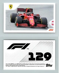 Ferrari - Carlos Sainz #129 Formula 1 Season 2021 Topps Sticker - Picture 1 of 1