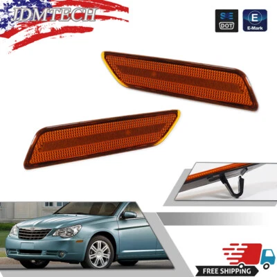 OE-Style Amber Front Side Marker Reflector Lights For 2007-2010 Chrysler Sebring - Image 1 of 4