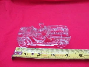 VTG J H MIllstein Jeanette Glass All American Willys Jeep Candy Container Flaws - Picture 1 of 16