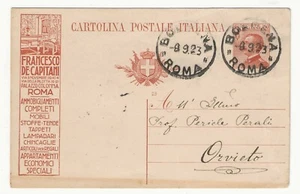 Regno d'Italia Intero pubblicitario 30 c. cartolina Francesco de Capitani usato - Foto 1 di 1