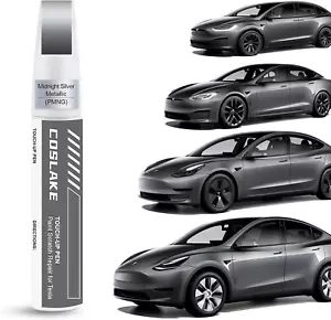 Car Touch up Paint(Midnight Silver Metallic(Pmng)) for Tesla Model Y/3/S/X, 2 in - Picture 1 of 12