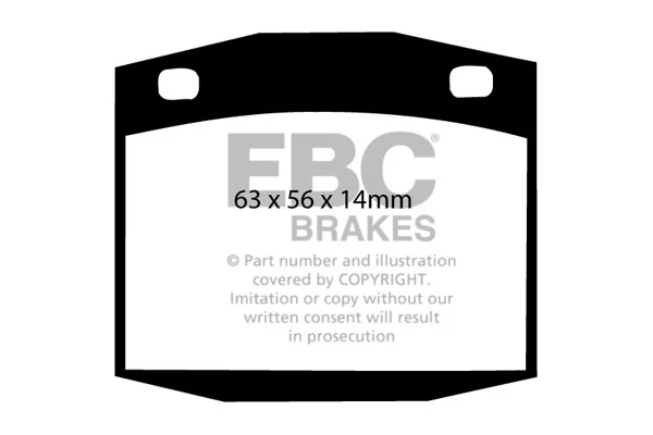 Pastillas de freno delanteras EBC Ultimax para sedán Datsun Sunny 1.2 (B210) (120Y) (76 > 78) Foto 1 de 1