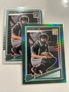 2025 Donruss Kyle Teel (2) #/199 Holo Green Foil Rated Prospect & Optic 102 - Picture 1 of 2
