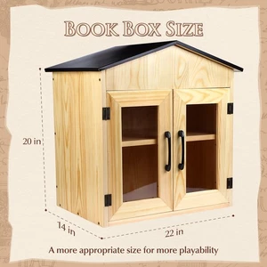 Caja de libros de biblioteca al aire libre, pequeña caja de biblioteca multiusos al aire libre - Imagen 1 de 6