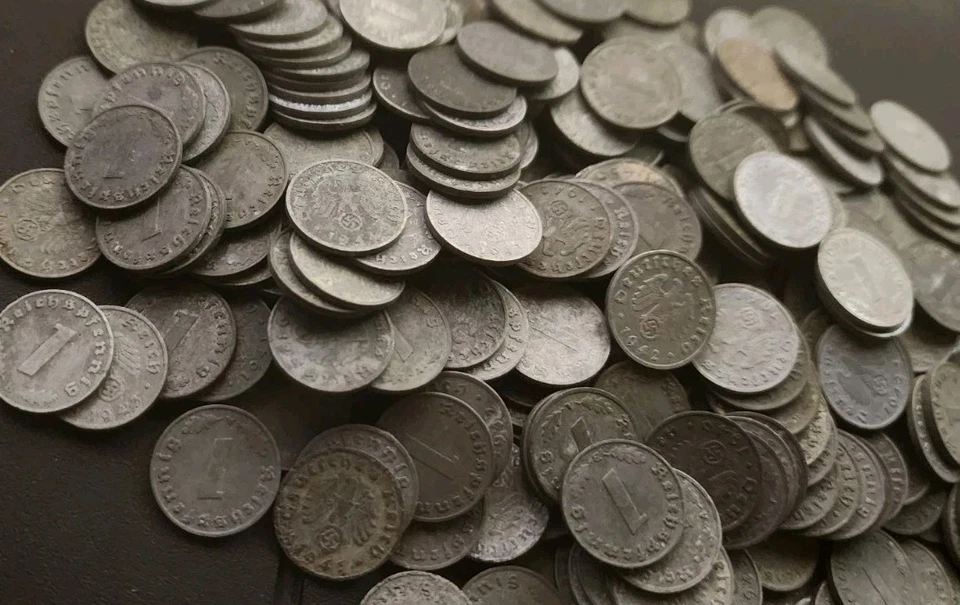 Alemania Segunda Guerra Mundial 1 Reichspfennig Moneda de Zinc 1940-1944 Tercer Reich Nazi[1 Moneda] Foto 1 de 1