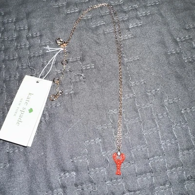 Mini colgante Kate Spade Love langosta oro rosa circonita collar de piedra nuevo con etiquetas Foto 1 de 4