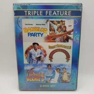 Triple Feature: Bachelor Party Weekend at Bernie's Back to School DVD, Sealed - Picture 1 of 6