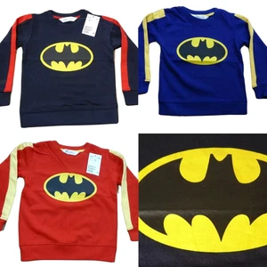 Boys Pullover Batman Top Jumper Long Sleeve Light Weight Age 2-3 To 3-4 Years - Picture 1 of 12