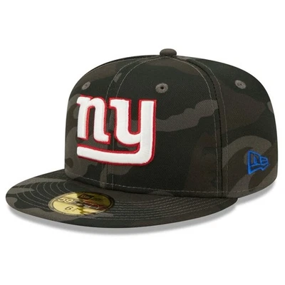 Gorra New Era 59FIFTY NFL New York Giants NY Camuflada Negra Gris Para Hombres Talla 7 1/8 Foto 1 de 4