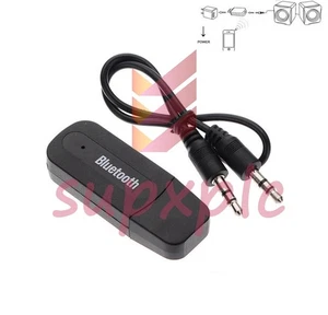 Wireless Bluetooth 3.5mm AUX Audio Mono Music Home Car Receiver Adapter Mic - Picture 1 of 4