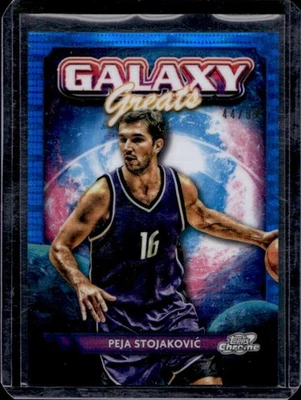 2023-24 Topps Cosmic Chrome Peja Stojakovic Galaxy Greats Blue Refractor #44/99 - Image 1 of 2
