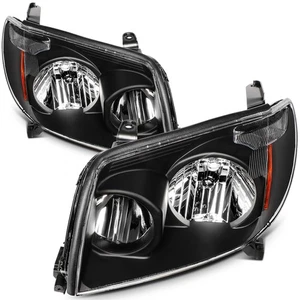 For Toyota 4Runner 4-Runner 2002-2004 Pair Black Halogen Headlights Assembly - Picture 1 of 9