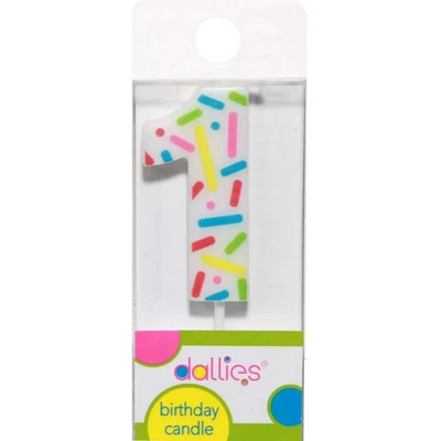 Velas Dallies Número 1 Aniversario y Cumpleaños, Multicolor Foto 1 de 4
