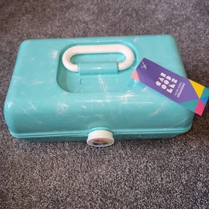 CABOODLES Astuccio Cosmetico Organizzatore Gioielli Schiuma di Mare Marmo Raschietto su Angolo - Foto 1 di 11
