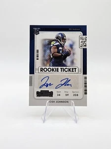 Josh Johnson 2021 Playoff Contenders RC Auto #293 Seahawks - Picture 1 of 2