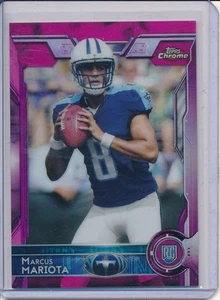 2015 Topps Chrome Rookies BCA rifrattore rosa / 399 Marcus Mariota #150 Rookie RC - Foto 1 di 1