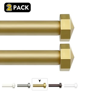 1-2 Pack Telescoping Single Curtain Rods, 5/8 In Diameter Drapery Rods 28"-120" - Bild 1 von 54