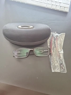 Oakley Crosslink Matte Black Frame 53-17 RX Eyeglasses W/Maroon extra templels. - Image 1 of 4