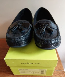 Hotter new boxed ladies wide fit shoes UK 7.5 EXF, Abbeyville, black multi - Picture 1 of 5