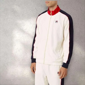 Men’s Fila Gardenia | Navy | Red Pipping Velour Casual Tracksuits NWT - Picture 1 of 7