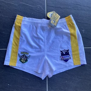 NRL Canberra Raiders Shorts Youth Size 10 BNWT Football Rugby League - Picture 1 of 11