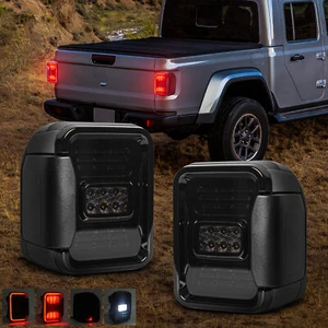 Luces traseras LED ahumadas 2 piezas freno reverso funcionamiento para Jeep Gladiator JT 2020-2025 - Imagen 1 de 13