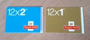 TWO BARCODE BOOKLETS 12 x 1st, and 12 x 2nd CLASS STAMPS MINT - Picture 1 of 2