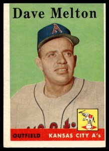 1958 Topps #391 Dave Melton  Kansas City Athletics VG-VGEX (MC)