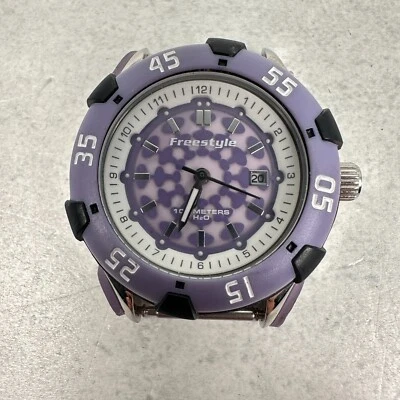 Reloj Freestyle Mujer 32mm Fecha Púrpura Tono Plata Kampus Mid Batería Nueva Foto 1 de 4