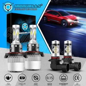 For 2006-2010 Hummer H3 6000K LED Headlight Hi/Lo Beam+ Fog Light Bulbs Combo 4x - Picture 1 of 12