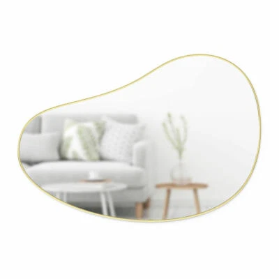 Umbra miroir mural Hubba Pebble, miroir décoratif, verre miroir, laiton, 61 x...