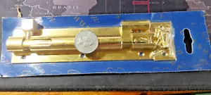 6" Heavy Duty Wide Bore Necked Brass Barrel Bolt - Picture 1 of 1