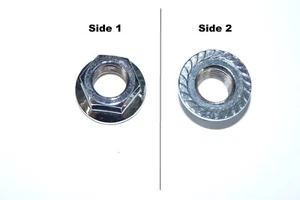 Flanged Nut - 6mm / 8mm / 10mm x 1.25 / 12mm 1.25 - UK Made - CHROME - Picture 1 of 10